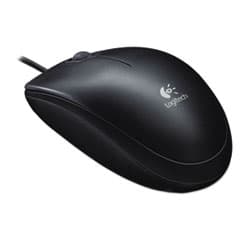 Logitech B100 Wired Optical Mouse, Black