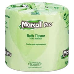 Marcal Pro Bath Tissue, 100% Recycled, Wrapped Rolls — Pack 7