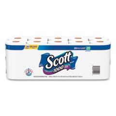 Scott 1000 Bath Tissue, 1000 Sheets/Roll, 20 Rolls