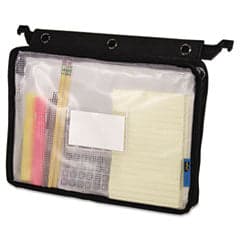 Expanding Zipper Pouch, Clear/Black, Binder Compatible